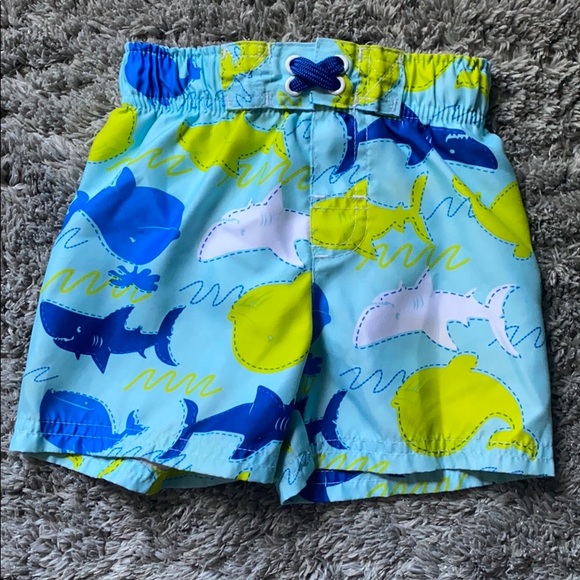 12 Month Boys Patterned Swim Trunks - Set of 3 - Picture 3 of 4